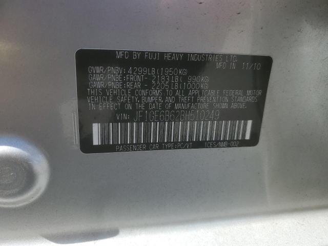 2011 SUBARU IMPREZA 2. - JF1GE6B62BH510249