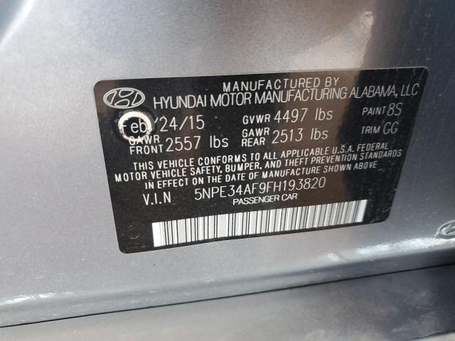 2015 HYUNDAI SONATA SPO 5NPE34AF9FH193820