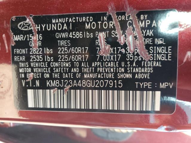 2016 HYUNDAI TUCSON SE KM8J23A48GU207915