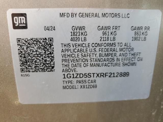 2024 CHEVROLET MALIBU LT 1G1ZD5STXRF212889