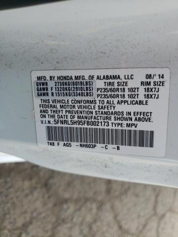 2015 HONDA ODYSSEY TO 5FNRL5H95FB002173