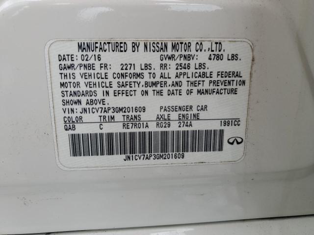 2016 INFINITI Q50 BASE JN1CV7AP3GM201609