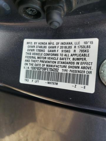 2015 HONDA CIVIC LX - 19XFB2F59FE704202