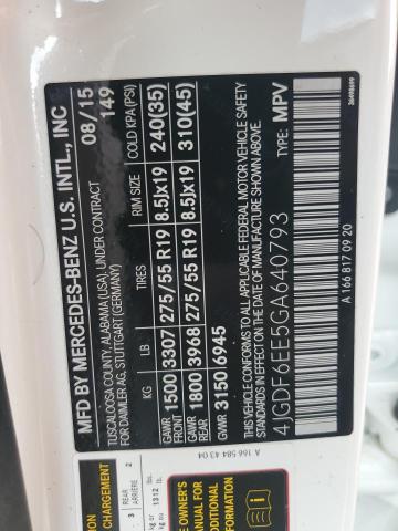 2016 MERCEDES-BENZ GL 450 4MA 4JGDF6EE5GA640793