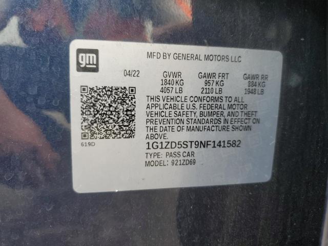 2022 CHEVROLET MALIBU LT 1G1ZD5ST9NF141582
