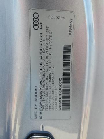 2016 AUDI A5 PREMIUM WAUM2AFR3GA048052