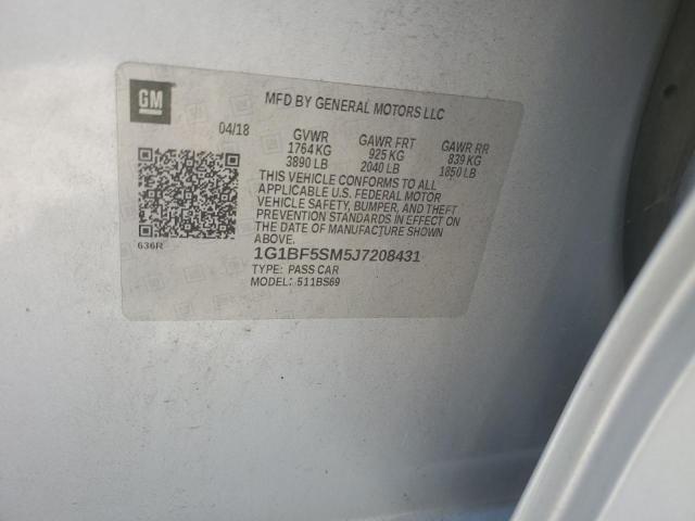 2018 CHEVROLET CRUZE PREMIER 1G1BF5SM5J7208431