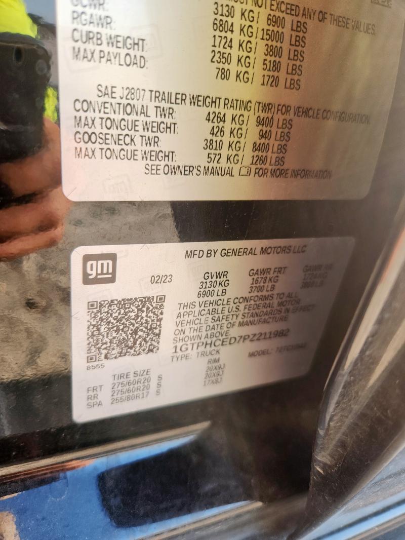 2023 GMC SIERRA C1500 ELEVATION 1GTPHCED7PZ211982