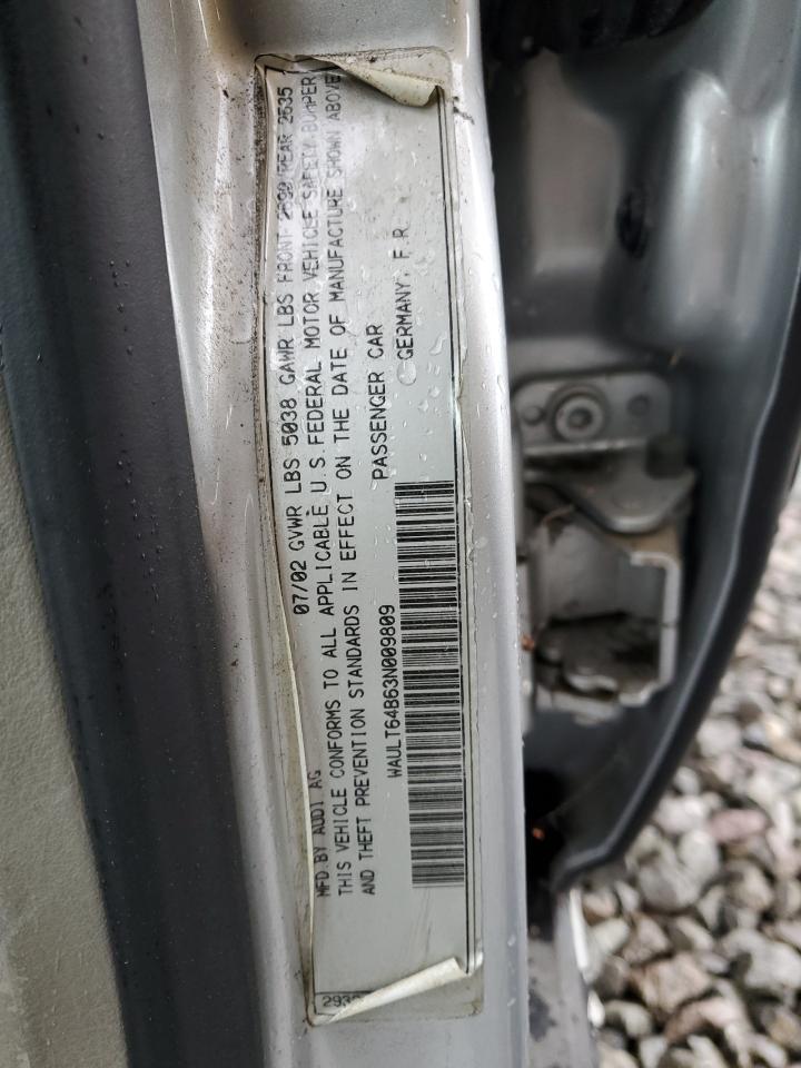 Lot #3284331014 2003 AUDI A6 3.0 QUA