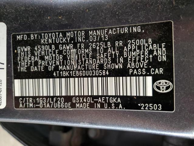 2013 TOYOTA AVALON BAS #3230354674