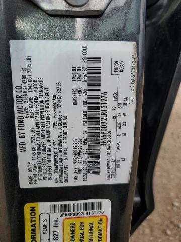 2020 FORD FUSION 3FA6P0D92LR131276