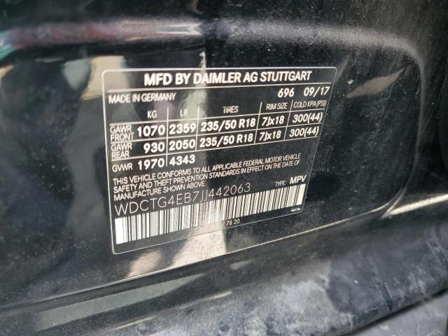 2018 MERCEDES-BENZ GLA 250 WDCTG4EB7JJ442063