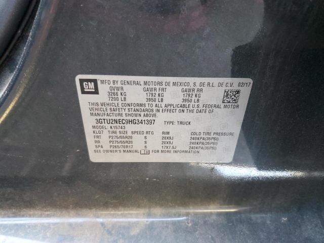 2017 GMC SIERRA K15 3GTU2NEC9HG341397