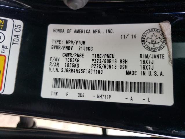 2015 HONDA CR-V TOURI 5J6RM4H95FL801160