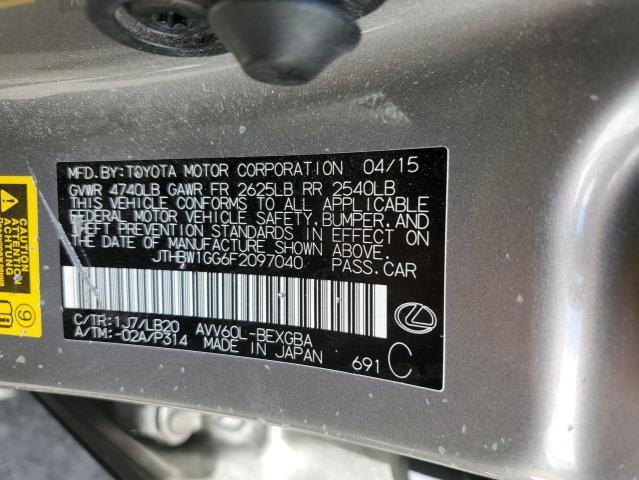 2015 LEXUS ES 300H JTHBW1GG6F2097040