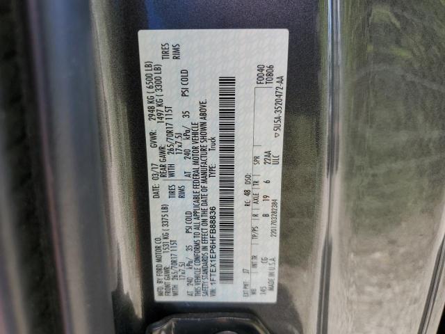 2017 FORD F150 SUPER - 1FTEX1EP6HFB88836