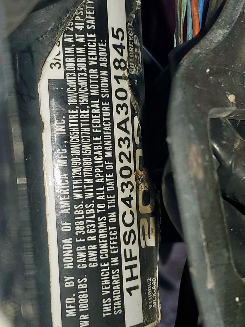 2003 HONDA VT1100 C2 1HFSC43023A301845