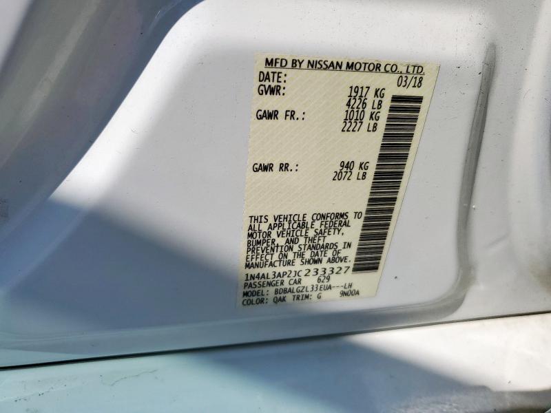 2018 NISSAN ALTIMA 2.5 - 1N4AL3AP2JC233327