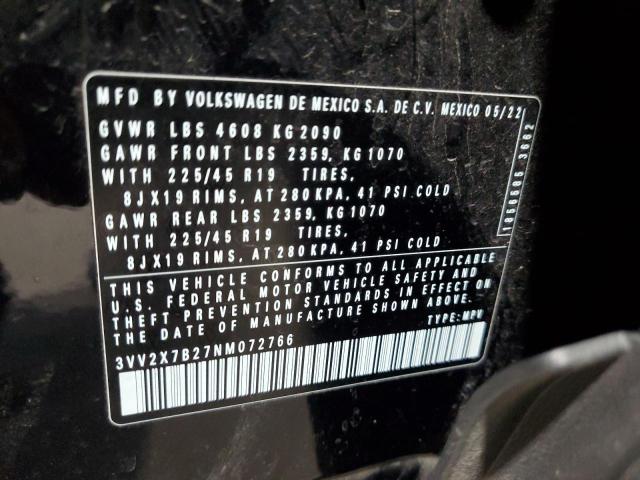 2022 VOLKSWAGEN TAOS SEL 3VV2X7B27NM072766
