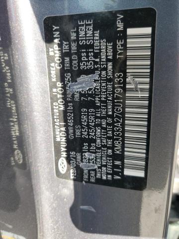 2016 HYUNDAI TUCSON LIM KM8J33A27GU179133