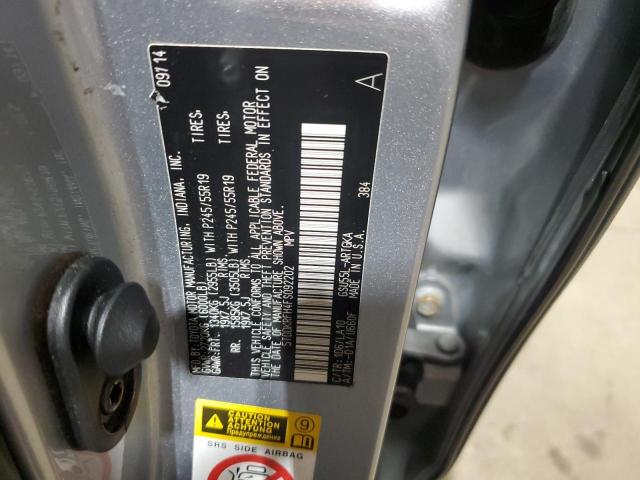 2015 TOYOTA HIGHLANDER LIMITED 5TDDKRFH4FS092202