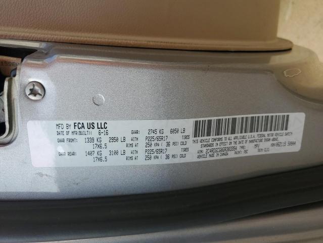 2016 DODGE GRAND CARA 2C4RDGCG0GR383354