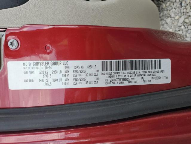 2015 DODGE GRAND CARA - 2C4RDGCG9FR592025