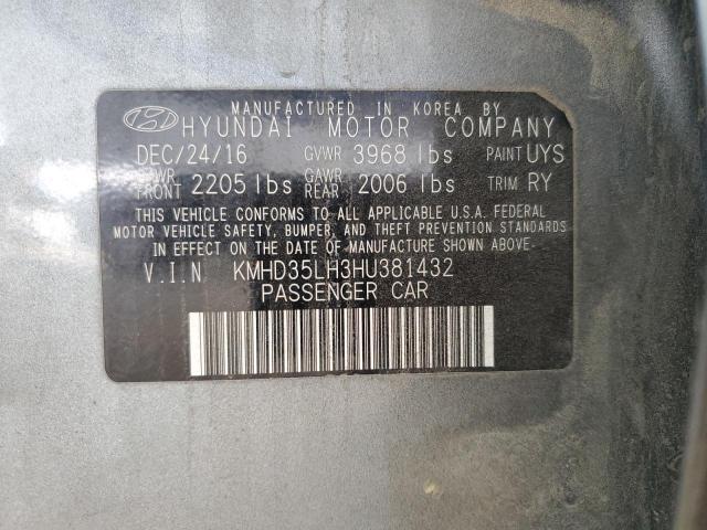 2017 HYUNDAI ELANTRA GT KMHD35LH3HU381432