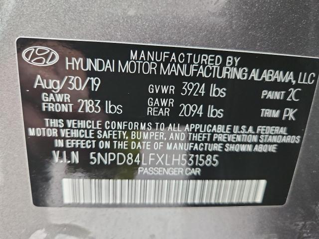 2020 HYUNDAI ELANTRA SE - 5NPD84LFXLH531585