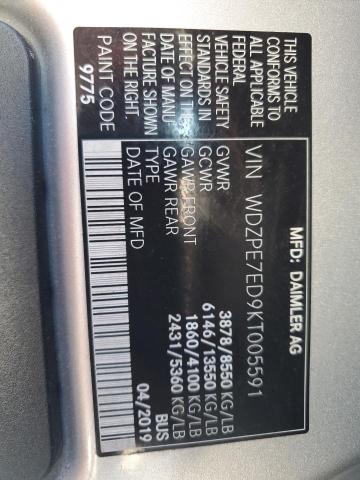 2019 MERCEDES-BENZ SPRINTER 1 WDZPE7ED9KT005591