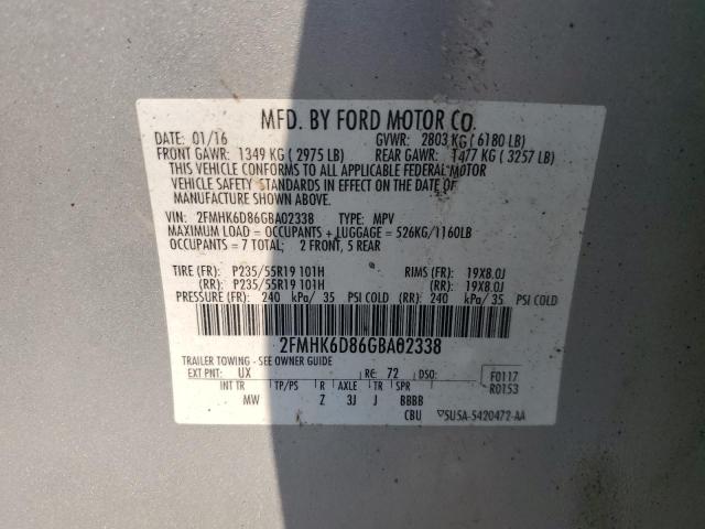 2016 FORD FLEX LIMITED 2FMHK6D86GBA02338