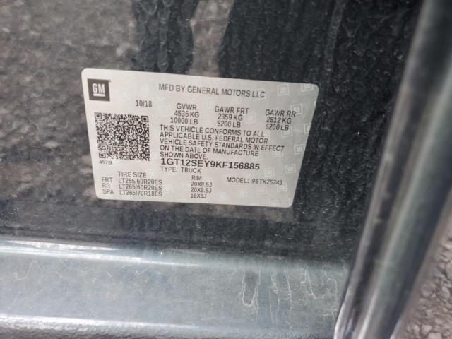 2019 GMC SIERRA K25 1GT12SEY9KF156885