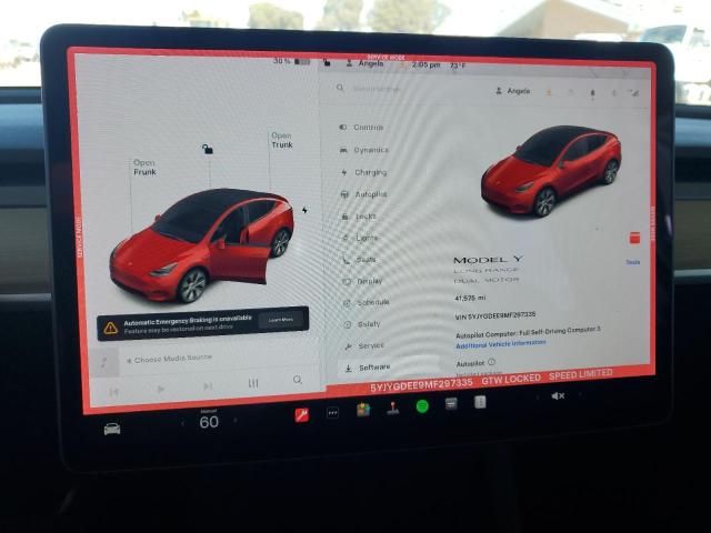 2021 TESLA MODEL Y 5YJYGDEE9MF297335