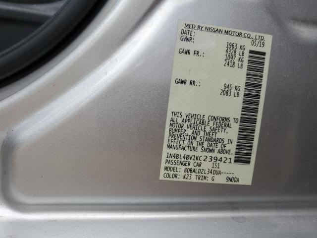 2019 NISSAN ALTIMA S 1N4BL4BV1KC239421