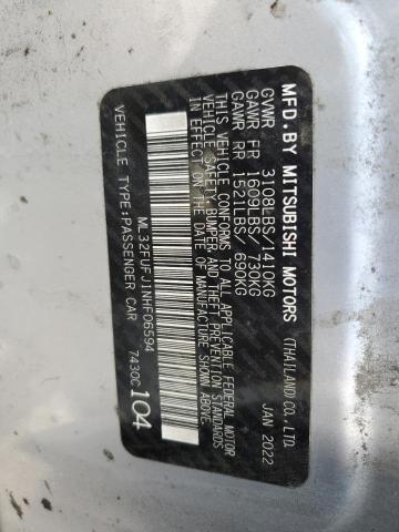 2022 MITSUBISHI MIRAGE G4 ML32FUFJ1NHF06594