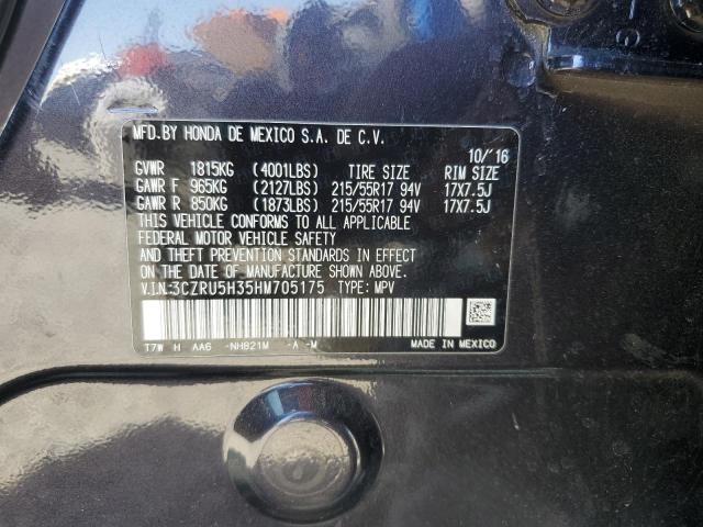 2017 HONDA HR-V LX 3CZRU5H35HM705175