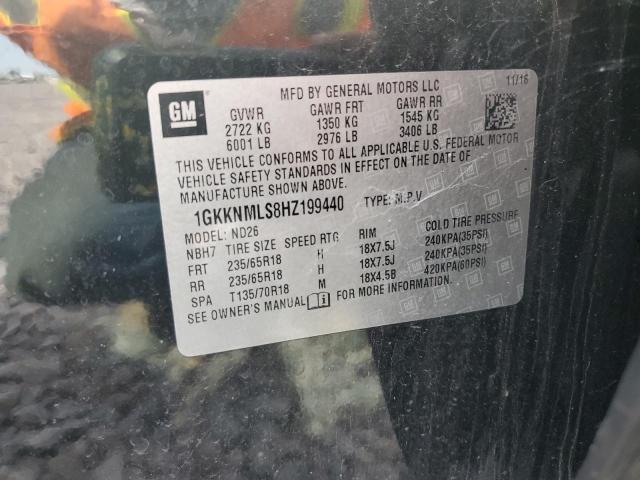 2017 GMC ACADIA SLT-1 1GKKNMLS8HZ199440
