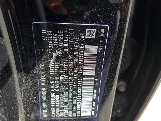 2018 HONDA CLARITY TO JHMZC5F31JC012993
