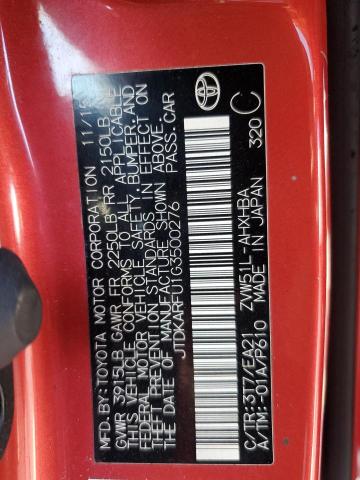 2016 TOYOTA PRIUS JTDKARFU1G3500276