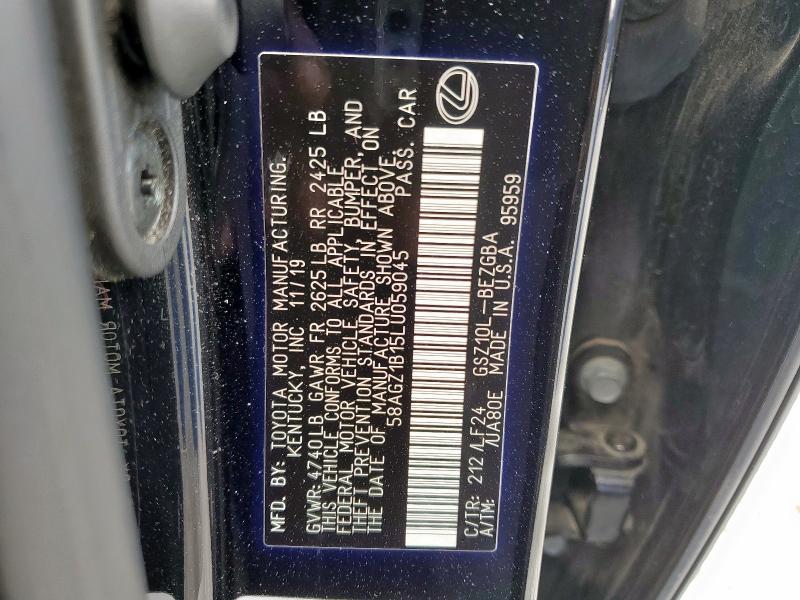 2020 LEXUS ES 350 F S - 58AGZ1B15LU059045