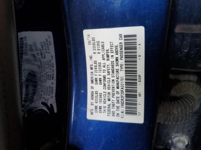 2015 HONDA ACCORD LX 1HGCR2F39FA001751