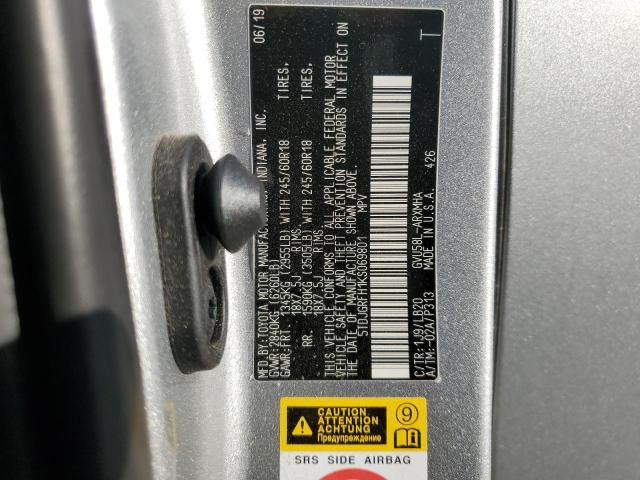 2019 TOYOTA HIGHLANDER HYBRID 5TDJGRFH1KS069801