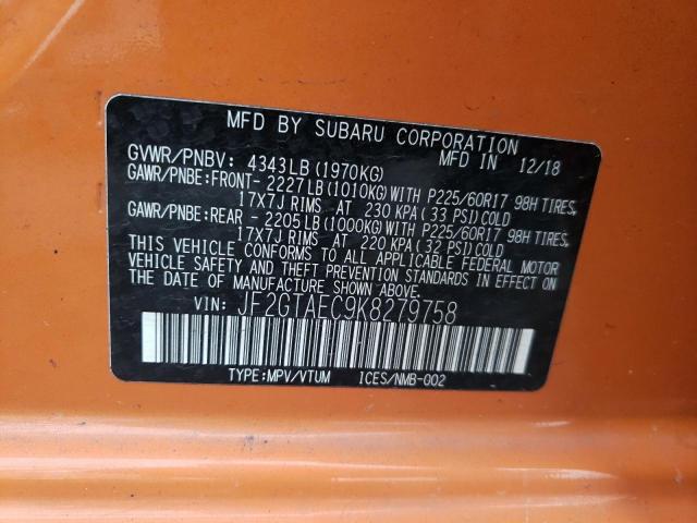 2019 SUBARU CROSSTREK JF2GTAEC9K8279758