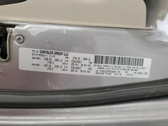 2015 DODGE GRAND CARA 2C4RDGCG8FR632000