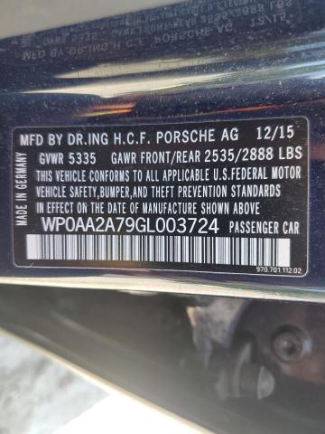 2016 PORSCHE PANAMERA 2 WP0AA2A79GL003724