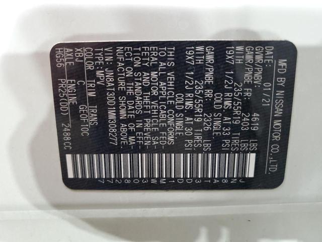 2021 NISSAN ROGUE PLAT JN8AT3DD1MW308277