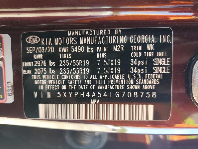 2020 KIA SORENTO EX - 5XYPH4A54LG708758