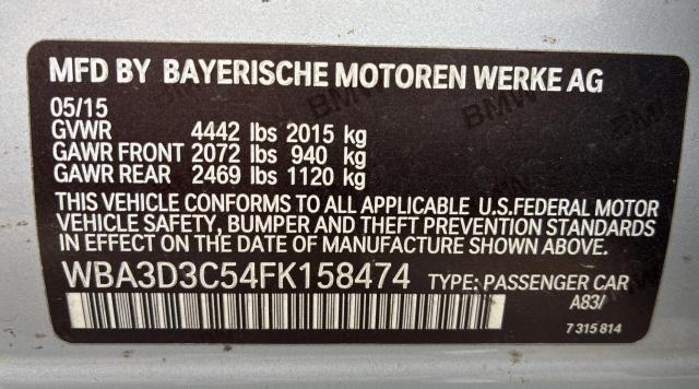 2015 BMW 328 D WBA3D3C54FK158474