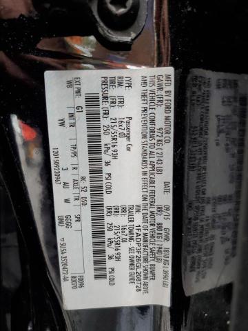 2016 FORD FOCUS SE #3305465111