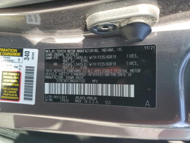 2022 TOYOTA SIENNA LIMITED 5TDESKFC9NS047593